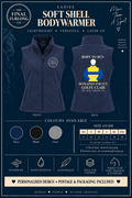 Personalised Ex-Racehorse Ladies Soft Shell Bodywarmer