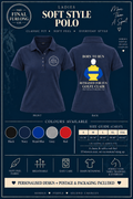 Personalised Ex-Racehorse Ladies Soft Style Polo