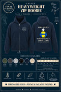 Personalised Ex-Racehorse Unisex Heavyweight Zip Hoodie